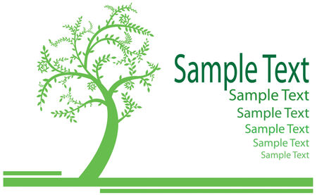 Silhouette tree on white backgroundのイラスト素材