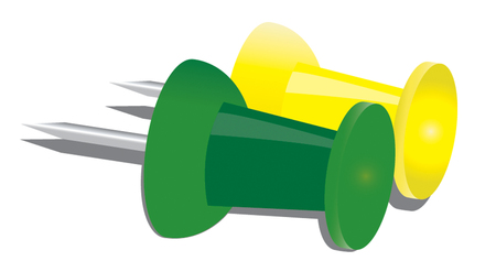 Colorful push pin のイラスト素材