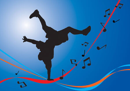 Breakdancing Flow. Vector illustration for you designのイラスト素材