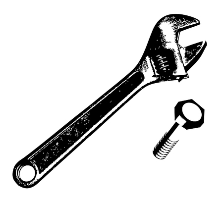 Wrench and boltのイラスト素材