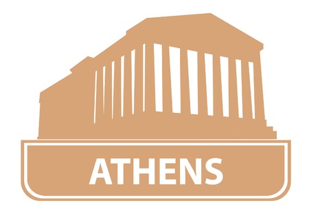 Athens outline. Vector illustration for you design のイラスト素材