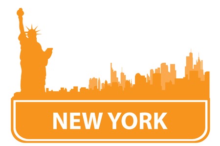 New York sity outline. Vector illustration のイラスト素材