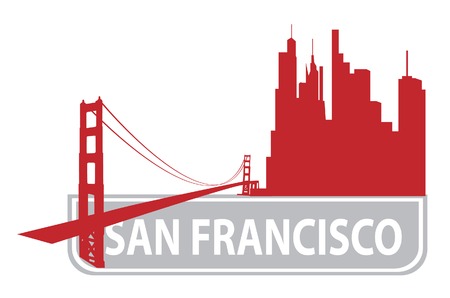 San Francisco outline. Vector illustrationのイラスト素材