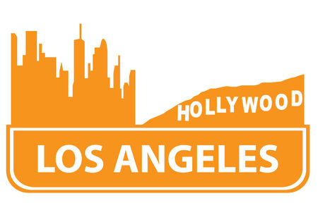 Los Angeles outline.  illustrationのイラスト素材