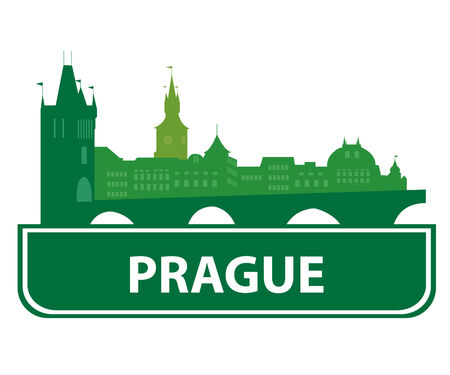 Prague skyline. のイラスト素材