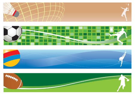 Four banners. Sport. illustration for you designのイラスト素材