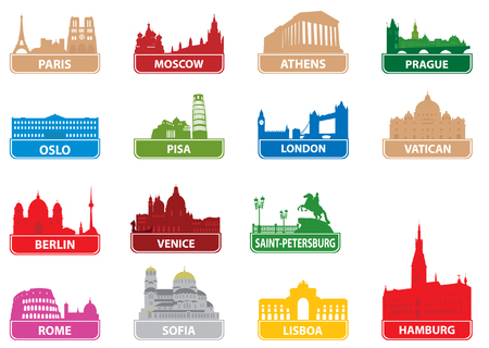 Symbols european city.のイラスト素材