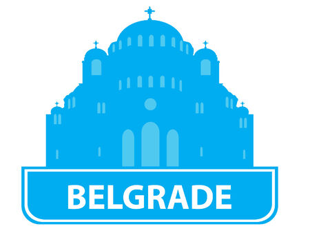 Belgrade skyline. Vector illustration のイラスト素材
