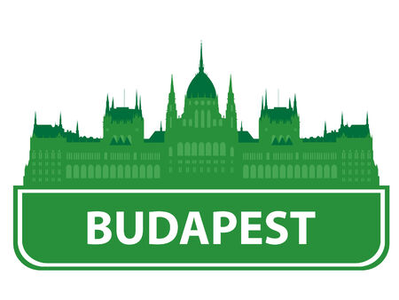 Budapest skyline. Vector illustration のイラスト素材