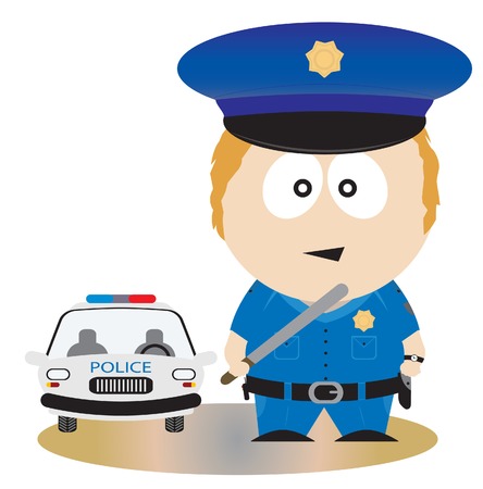 Police Officer.  illustrationのイラスト素材