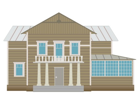 Cottage (Detailed). Vector illustration のイラスト素材