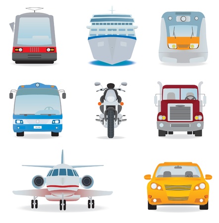 Transport set. Vector illustrationのイラスト素材