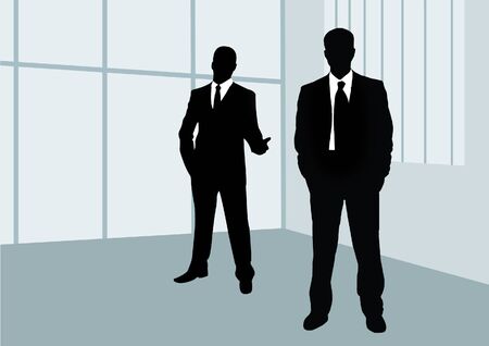 Businessmen. The Office.  Vector illustrationのイラスト素材