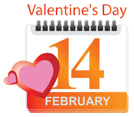 Calendar since date. Valentine's day のイラスト素材