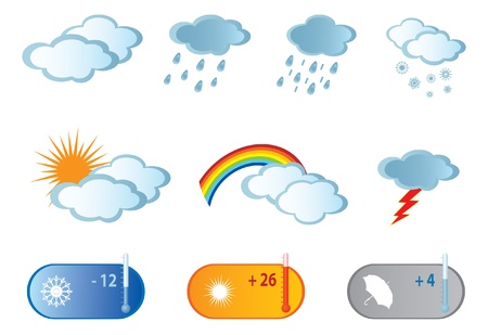 Weather Icons. Vector illustrationのイラスト素材