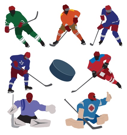 Ice hockey set. Vector のイラスト素材