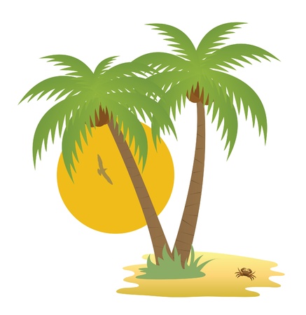 Tropical islandのイラスト素材