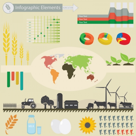 Infographic elements. Agricultureのイラスト素材