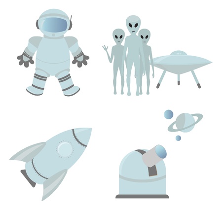 Space iconsのイラスト素材