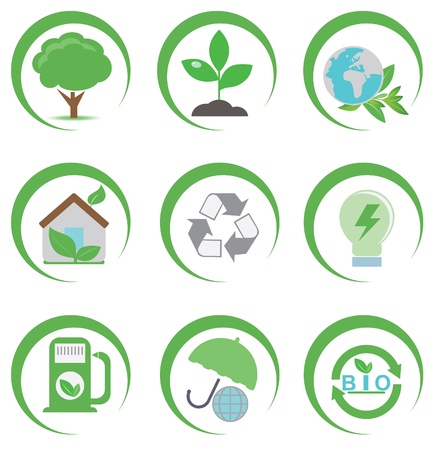 Eco icons  Set for you designのイラスト素材