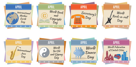 World holidays  April  For you designのイラスト素材