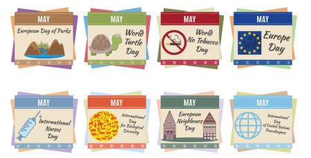 World holidays  May  For you designのイラスト素材