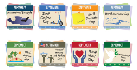 World holidays  September  For you designのイラスト素材