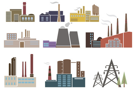 Factory  Setのイラスト素材