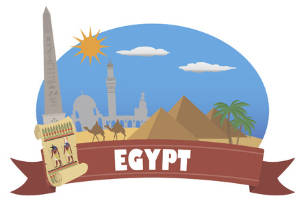Egypt  Tourism and travelのイラスト素材