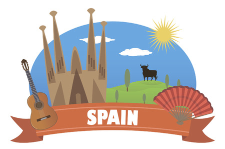 Spain  Tourism and travelのイラスト素材