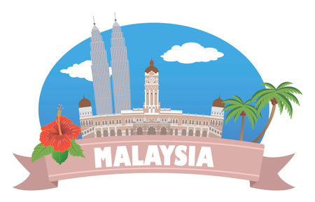 Malaysia  Tourism and travelのイラスト素材