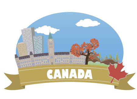 Canada  Tourism and travelのイラスト素材