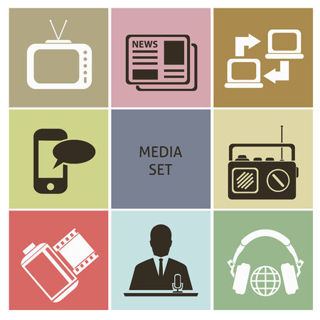 Media icons. Set for you designのイラスト素材