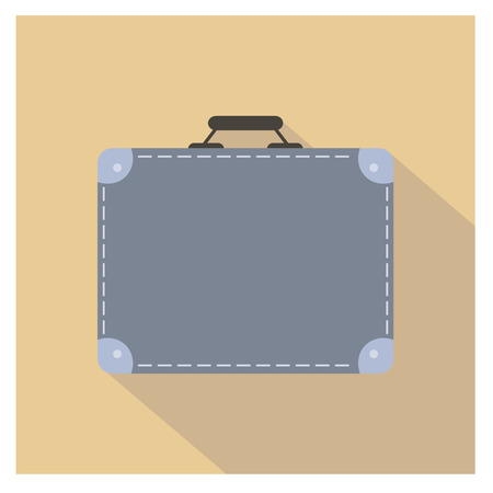Suitcase. Flat vector iconのイラスト素材