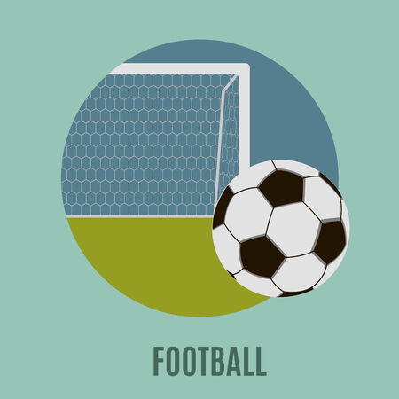 Football. Illustration of a soccer ball, flat iconのイラスト素材