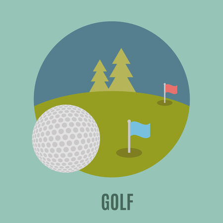 Golf club emblem  logo design.Flat iconのイラスト素材