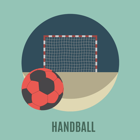 Handball. Summer sports flat icon for you designのイラスト素材