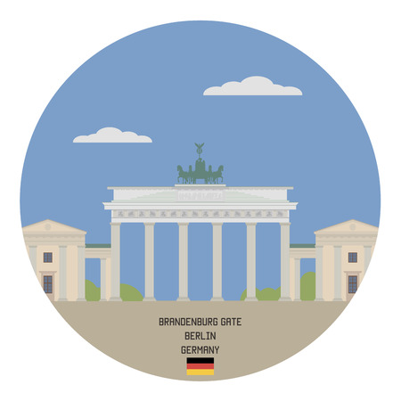 Brandenburg Gate. Berlin, Germanyのイラスト素材