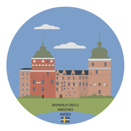 Gripsholm castle. Mariefred, Swedenのイラスト素材