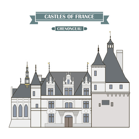 The ancient castle, a monument of architecture and history of Franceのイラスト素材