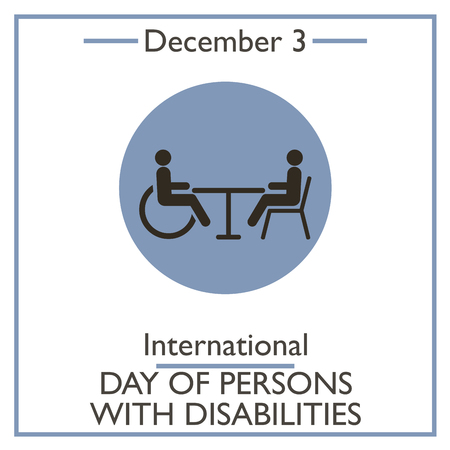 International Day of Persons with Disabilities. December 3. Vector illustration for you design, card, banner, poster and calendarのイラスト素材