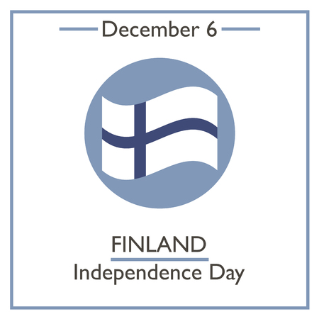 Finland Indeopendence Day. December 6. Vector illustration for you design, card, banner, poster and calendarのイラスト素材