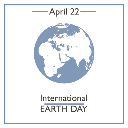 International Earth Day, April 22. Vector illustration for you design, card, banner, poster and calendarのイラスト素材