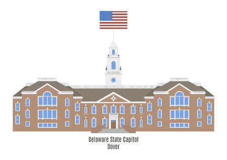 Delaware State Capitol in Dover, USAのイラスト素材