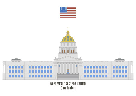 West Virginia State Capitol in Charleston, United Statesのイラスト素材