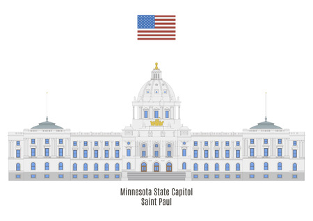 Minnesota State Capitol, Saint Paul, United States of Americaのイラスト素材