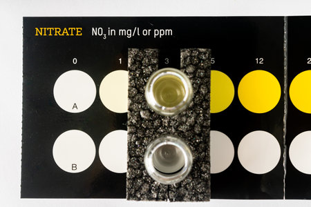Vitoria ES Brazil - Apr 09 2023: Nitrate (NO3) test for marine aquariums.のeditorial素材