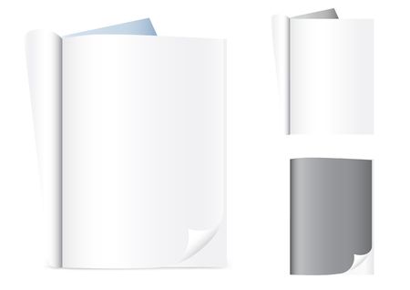 Empty magazines isolated on the white backgroundのイラスト素材