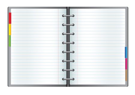 Business notebook isolated on the white backgroundのイラスト素材