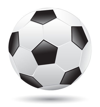 Different Classic soccer ball isolated on the white backgroundのイラスト素材
